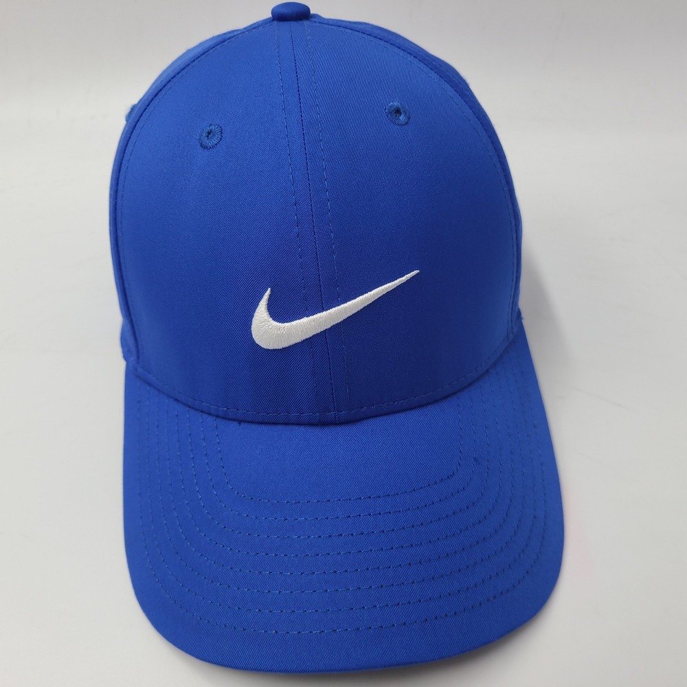 Nike Hat Strapback Blue White‎ Legacy91 Dri-Fit Golf Swoosh Logo Outdoors Men
